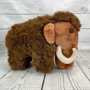 Vinatge R Dankin Woolly Mammoth Plush 12" Brown Toy Stuffed Animal Wooly 1980